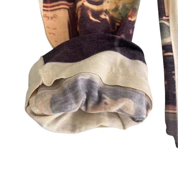 Just Cavalii Graphic Long Sleeve Tee Shirt Cars 3X tan cream - Picture 6 of 10